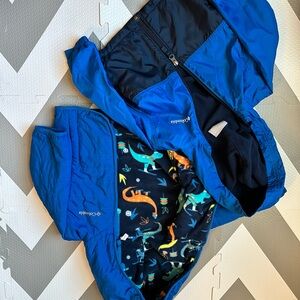 Columbia Blue Jacket with Dinosaur Lining